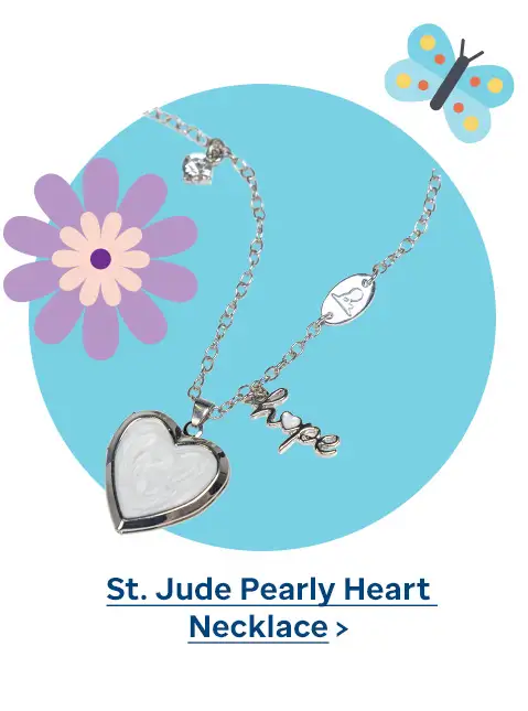St. Jude Pearly Heart  Necklace